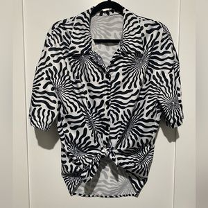 Yin & Yang Drop Shoulder Blouse